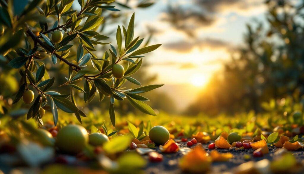 Estratti di foglie di carrubo e buccia di melograno contro la lebbra dell'olivo