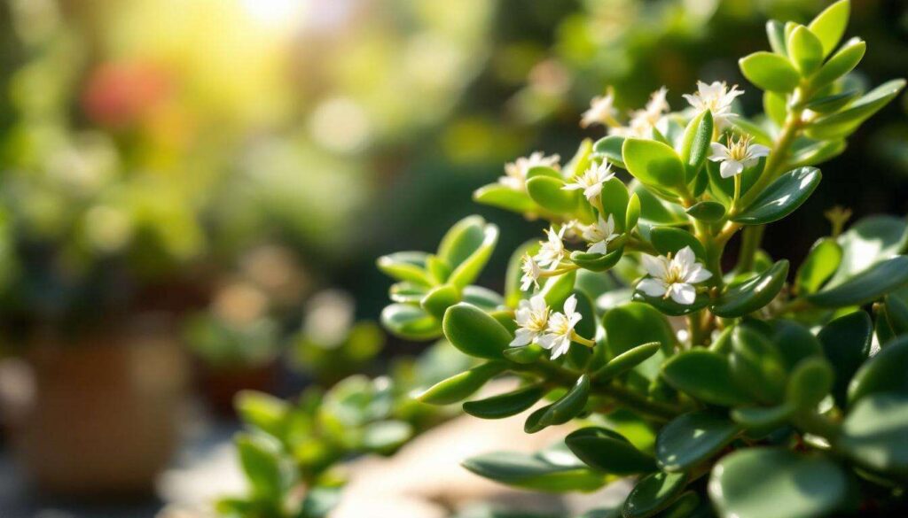 Se ci sono questi primi fiori bianchi puoi stimolare l’albero di giada con il concime adatto