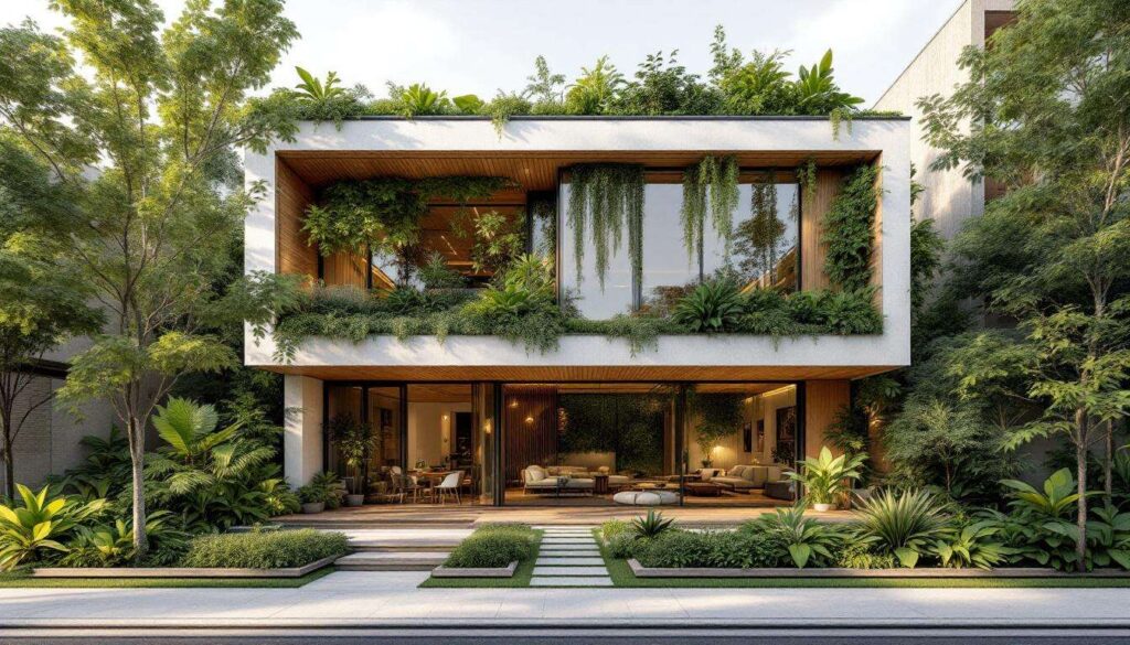 In questa townhouse contemporanea lunga 6 metri, la natura diventa struttura dello spazio