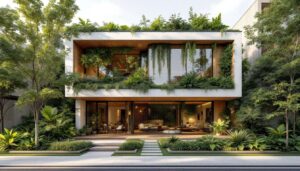 In questa townhouse contemporanea lunga 6 metri, la natura diventa struttura dello spazio